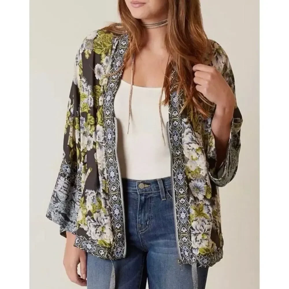 Free People Wildflower Cinched Kimono Jacket Size XS to Small